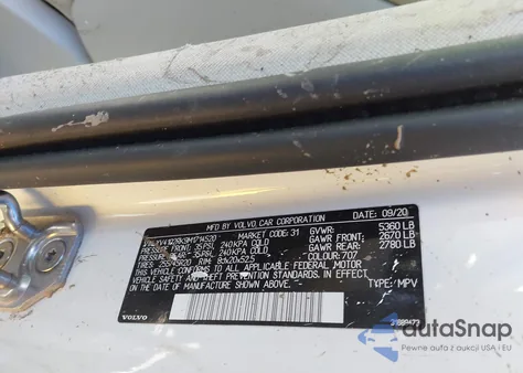 2021 Volvo Xc60 T5 Momentum из США, поврежденный, VIN YV4102RK9M1714520